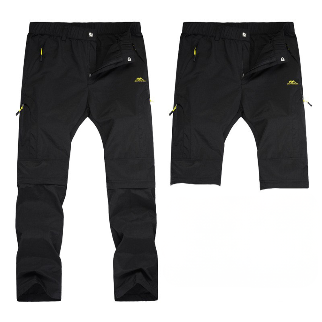 Leichte Herren Freizeithose, Zip-Off. Schnelltrocknend & UV-Schutz für warme Sommertage.