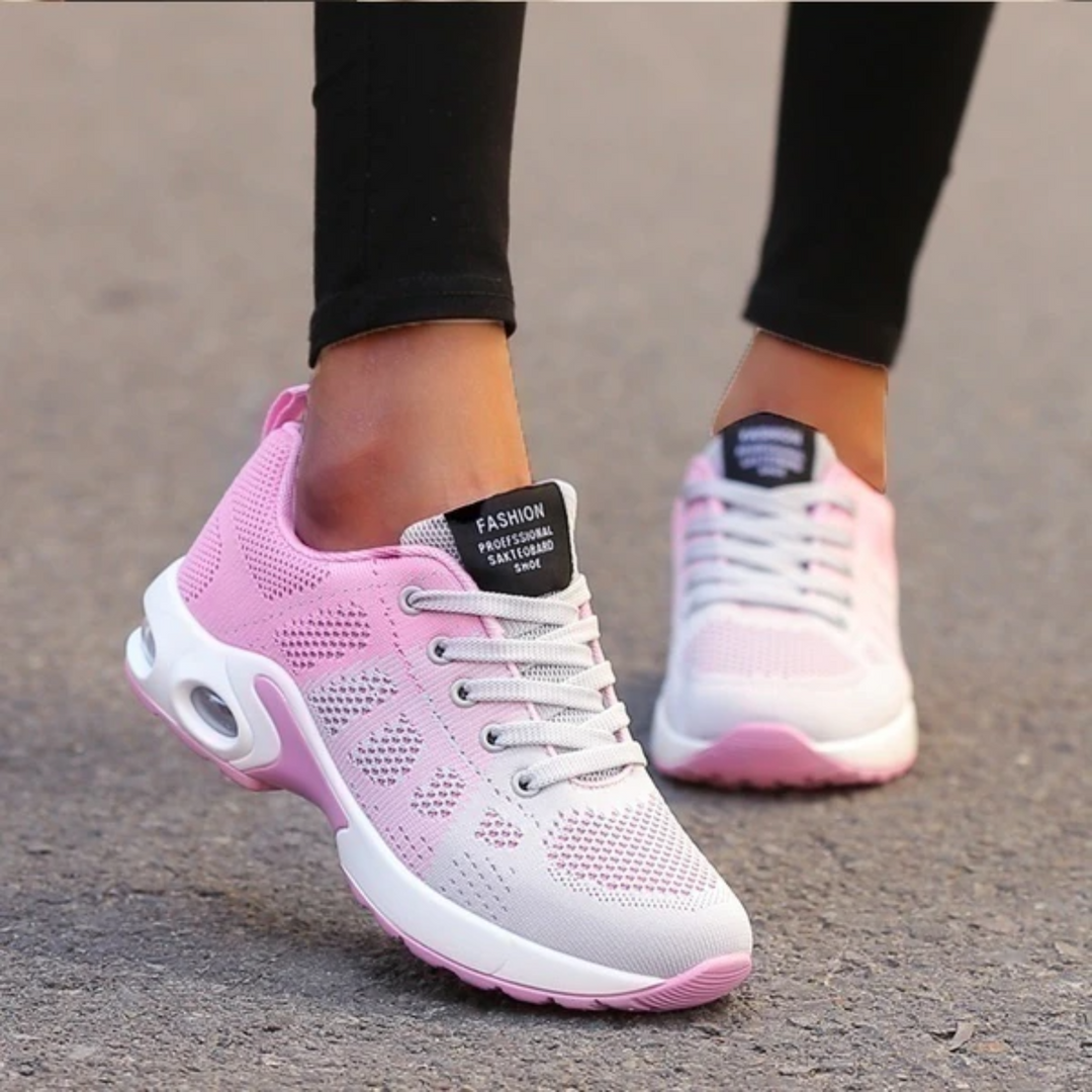 Moderne Damen Fitness Schuhe: Leichte Sportsneakers mit atmungsaktivem Design & bequemer Passform für aktive Frauen.