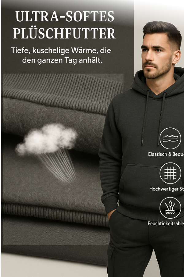 Stilvolles Danon Herren-Winterset in modernem Design. Bequeme Sportbekleidung für Freizeit & kalte Tage.