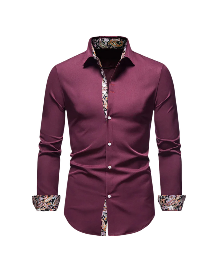 Modernes schwarzes Herren Slim Fit Hemd, Feinschnitt, perfekt für elegante Anlässe und Freizeitmode.