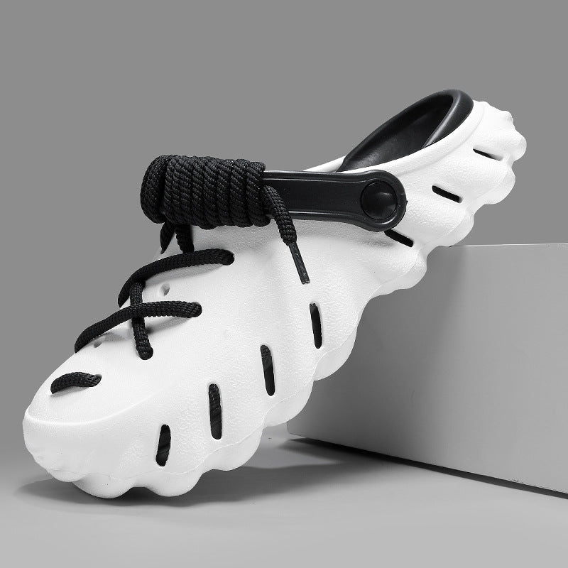 Bequeme & leichte Herren Clogs mit Schnürung, ideal für lange Spaziergänge und Erholung.