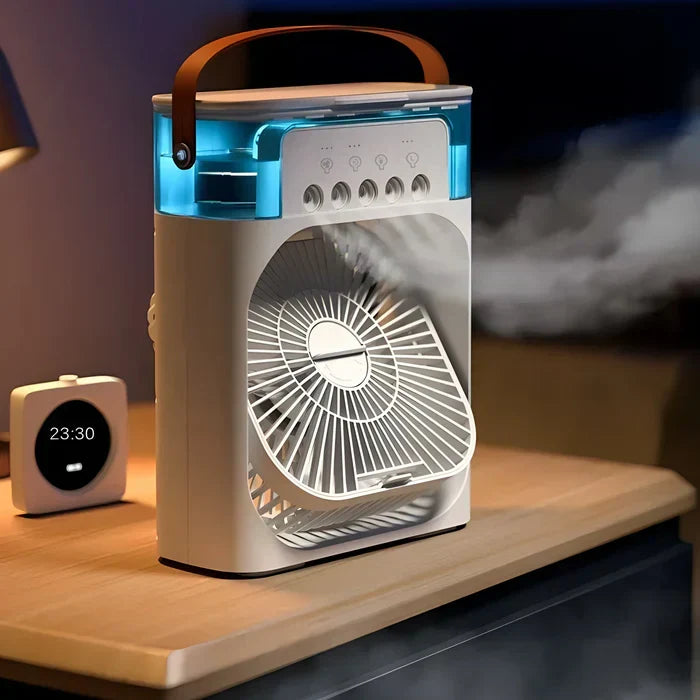 Vielseitiger 3-in-1 Luftkühler, Ventilator & Luftbefeuchter, sorgt für angenehmes Raumklima.