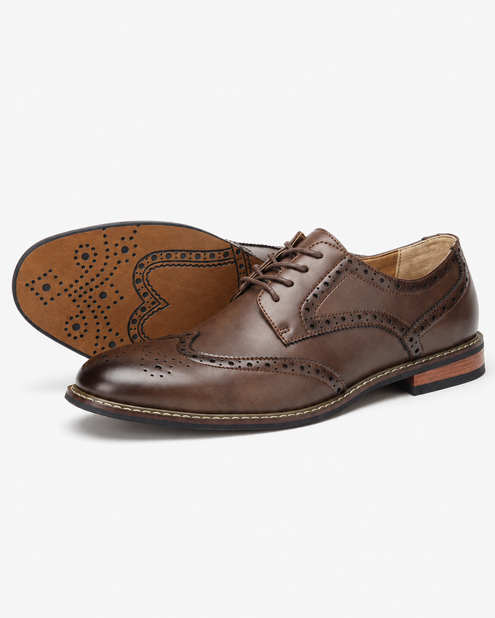 Elegante Brogue Business Schuhe für Herren, ideal als Hochzeitsschuhe & für Abendevents, mit feiner Lochung.