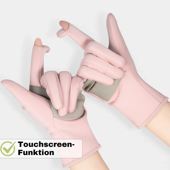 Vielseitige Damen Outdoor-Handschuhe, warm, rutschfest und Touchscreen-fähig für diverse Winteraktivitäten.