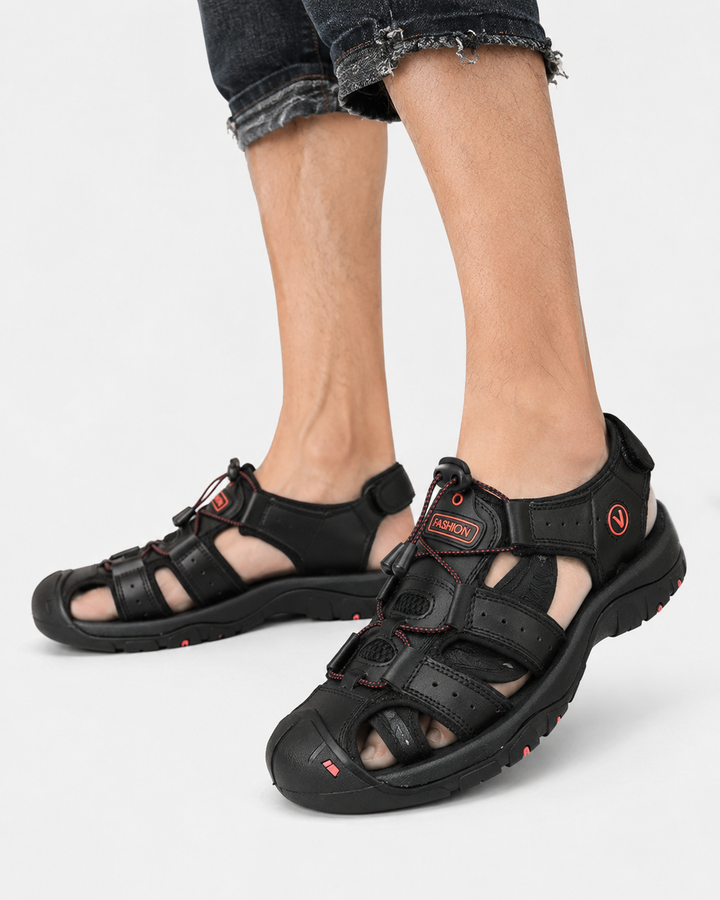 Hochwertiges, strapazierfähiges Material der Herren Sandalen, perfekt als Strandschuhe und für Outdoor-Aktivitäten.