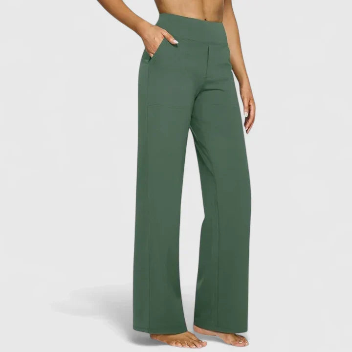 Bequeme schwarze Damen-Freizeithose, gerades Bein für Entspannung und Stil im Alltag.