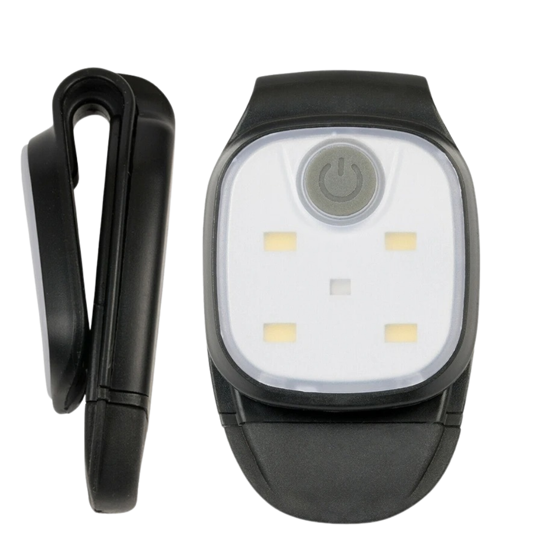 Dunkelheit sicher meistern mit dieser aufladbaren LED-Clip-Leuchte. Kompaktes Lauflicht für optimale Nacht-Sicherheit.