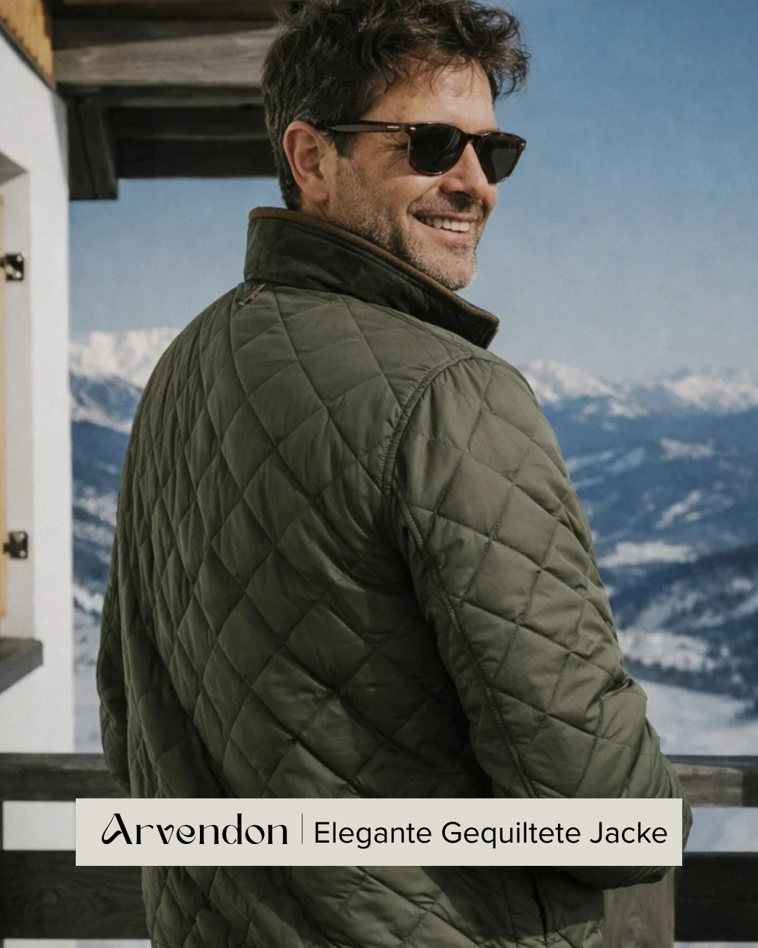 Modische grüne Steppjacke für Herren, elegante Freizeitjacke und warme Oberbekleidung für Herbst/Winter.