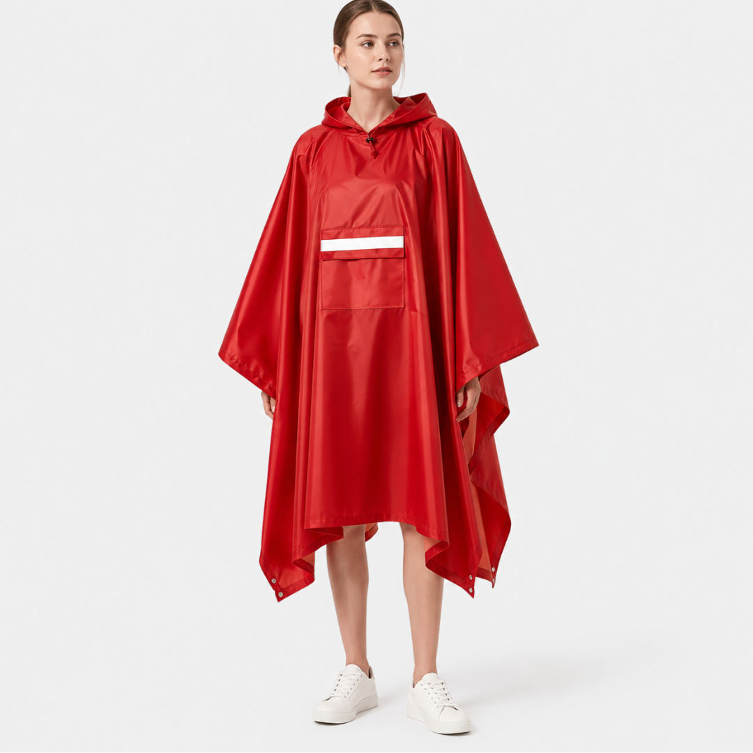 Herren Regenjacke Alternative: wasserdichter Poncho für Wandertouren & Outdoor-Abenteuer, leicht verstaubar.