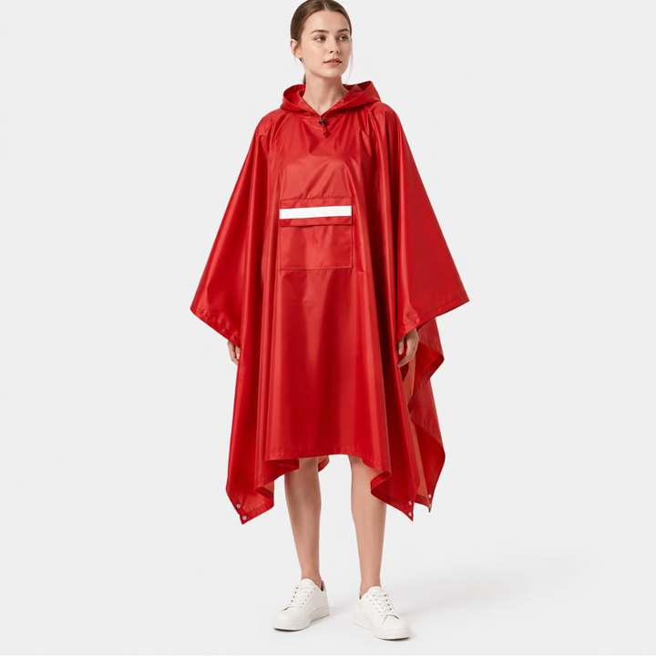 Herren Regenjacke Alternative: wasserdichter Poncho für Wandertouren & Outdoor-Abenteuer, leicht verstaubar.