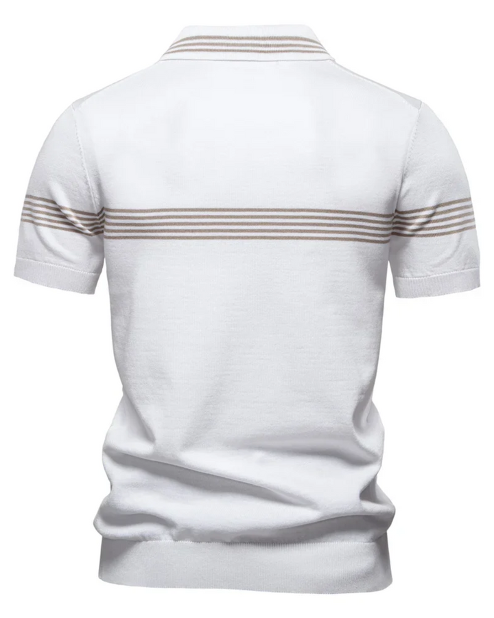 Vielseitiges Herren Poloshirt mit Streifenmuster, perfekt für Frühling, Sommer & Alltag.