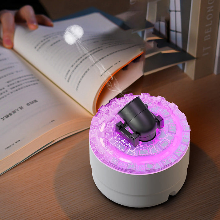 LavaGlow Luftbefeuchter und Aroma-Diffuser in Aktion, verbreitet feinen Nebel und natürlichen Raumduft für Wohlbefinden.