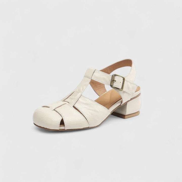 Offene Damen Sandalen mit stabilem Blockabsatz & praktischen Schnallenriemen, ideal für Sommer.