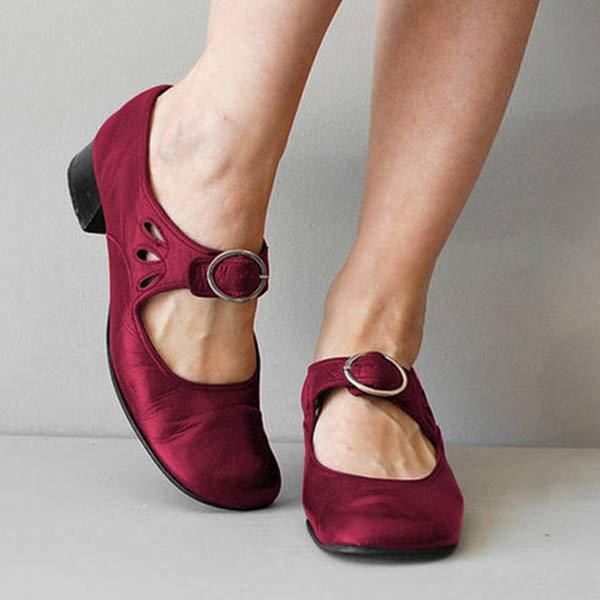 Robuste Damen Keilabsatzsandalen mit rutschfester Sohle, verstellbarer Schnalle für sicheren Halt & Komfort.