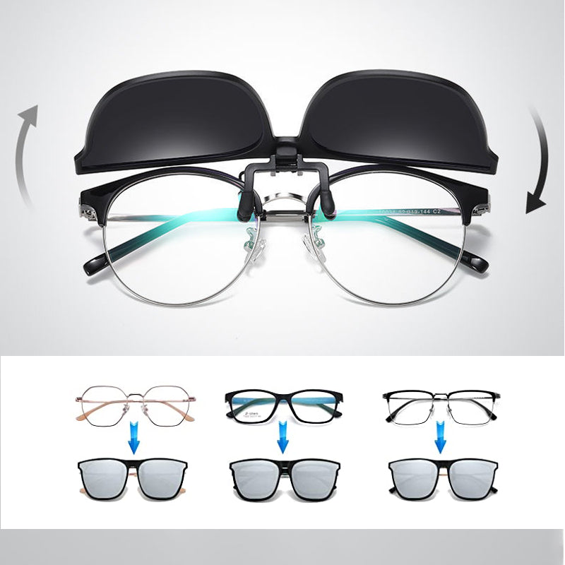 Unisex Sonnenbrillen-Clip für Outdoor-Aktivitäten; polarisierter UV400 Augenschutz.