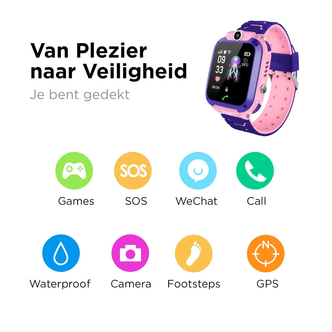 Kinder Smartwatch mit LBS-Tracking & Schulmodus, sichere digitale Kinderuhr zur Kontrolle & Kommunikation.