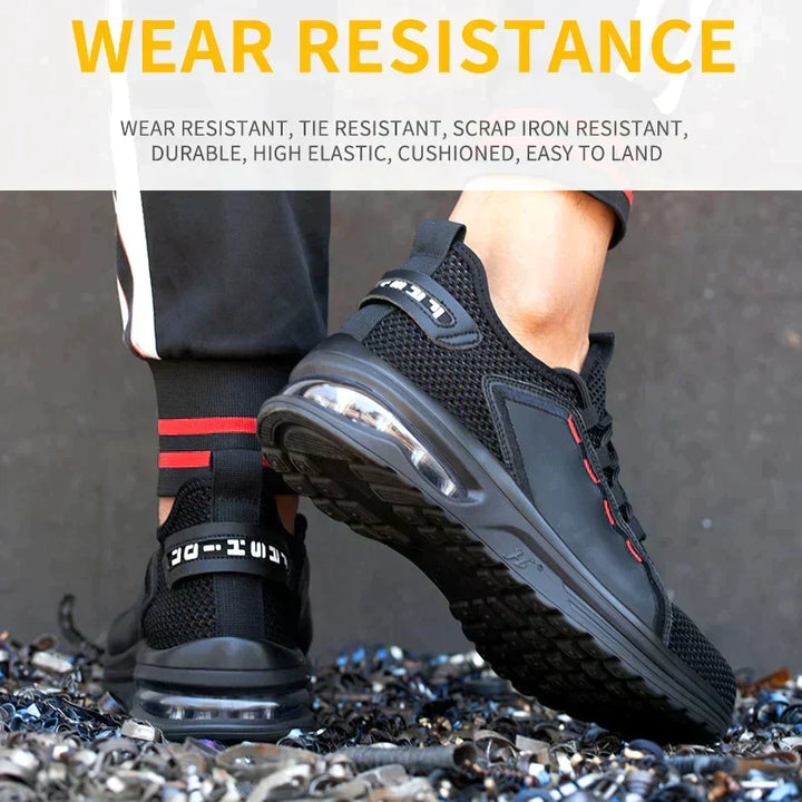 Bauschuh Herren, ultraleicht, mit Stahlkappe & Rutschfestigkeit; perfekter Arbeitsschutz.