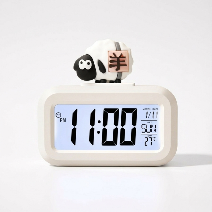 Digitaler Wecker mit LED-Display, Nachtlicht und Schlummerfunktion. Perfekte Schlafzimmer-Dekoration.