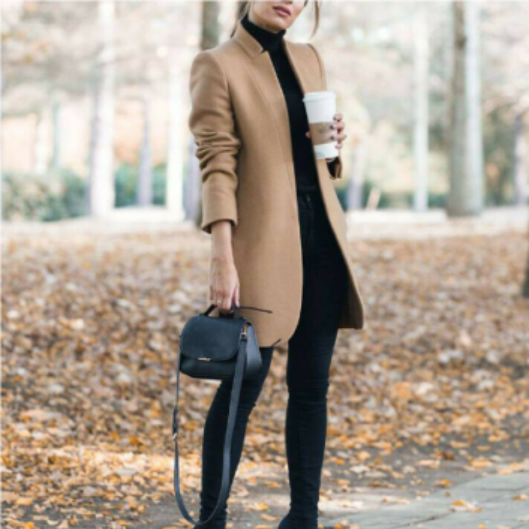Vielseitiger Damen Wintermantel mit Stehkragen. Casual & Business geeignet. Eleganz für die Wintermode.