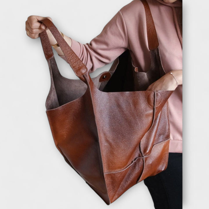 Trendige Oversize Wochenendtasche aus PU-Leder, unisex, für Freizeit & Reisen.