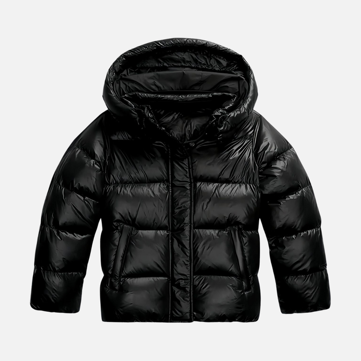 Vielseitige, warme Damen Steppjacke in Schwarz, tailliert und modisch, perfekt für Freizeit & Outdoor.