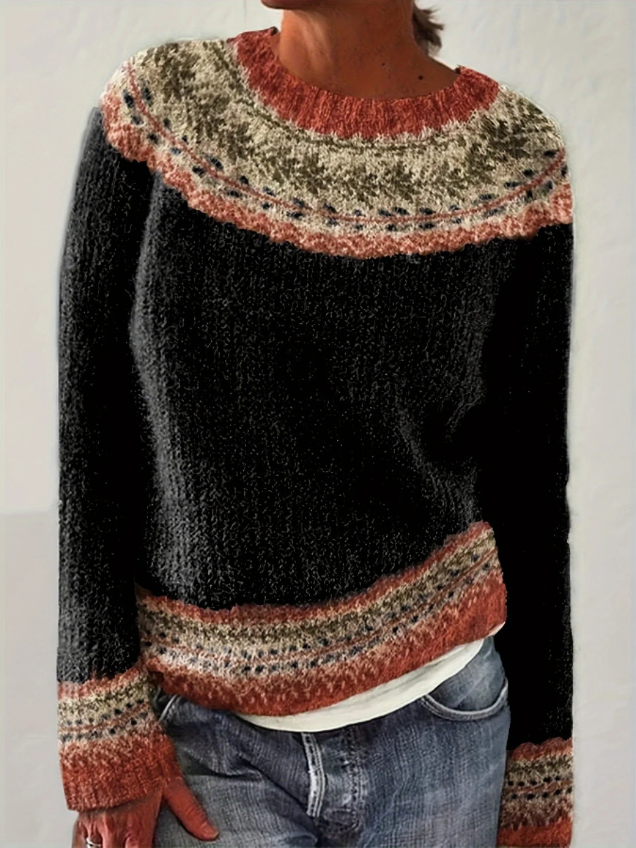 Eleganter Vintage-Strickpullover für Damen, weich und bequem, perfekt für modische Looks.