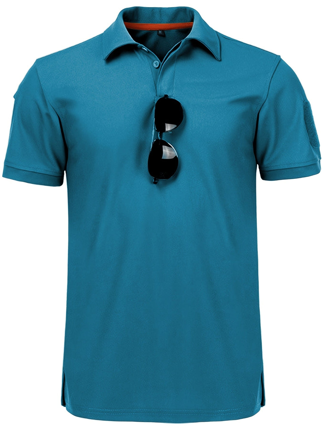Kragen & Knopfleiste des robusten Herren Tactical Polo Shirts. Ideal für Arbeitskleidung, Sport & Outdoor-Einsätze.