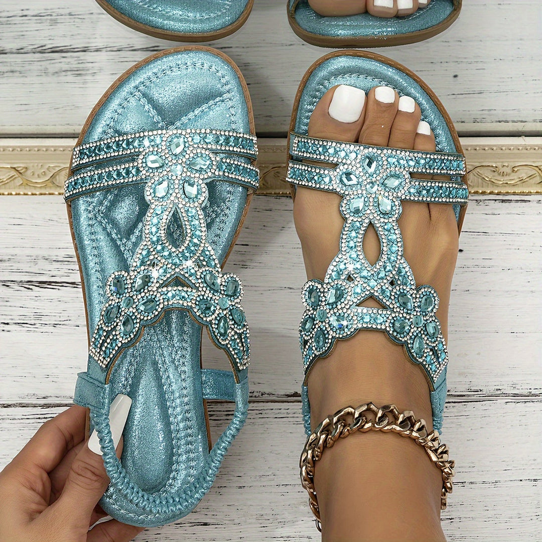 Damen Bohemian Sandalen mit bequemer Sohle für stilvollen Sommerkomfort.