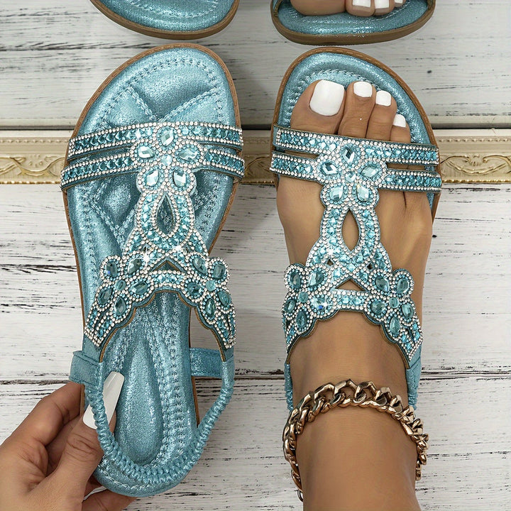 Damen Bohemian Sandalen mit bequemer Sohle für stilvollen Sommerkomfort.