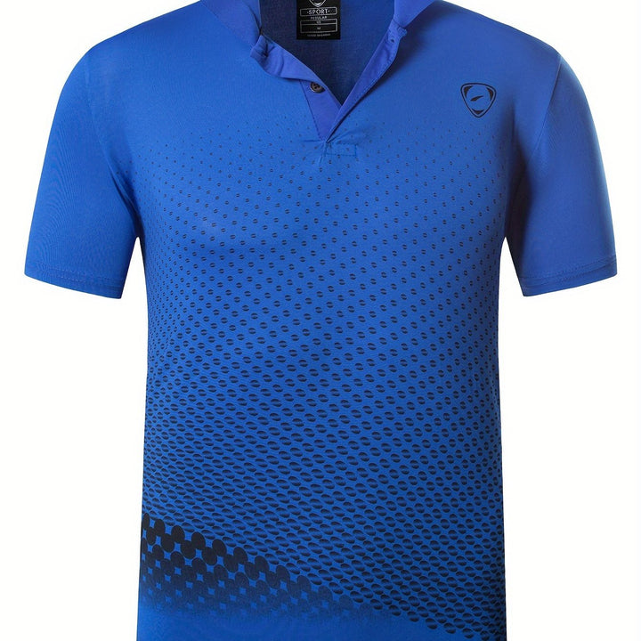 Bequemes Herren Polo mit trendigem Grafikdesign, perfekt für Sport, Training & täglichen Gebrauch.