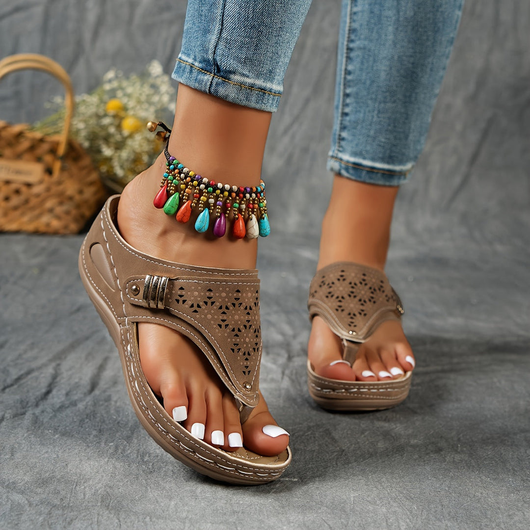 Modische Damen Bohemian Sandalen für stilvollen Sommerkomfort; offene Zehen Freizeitschuhe.