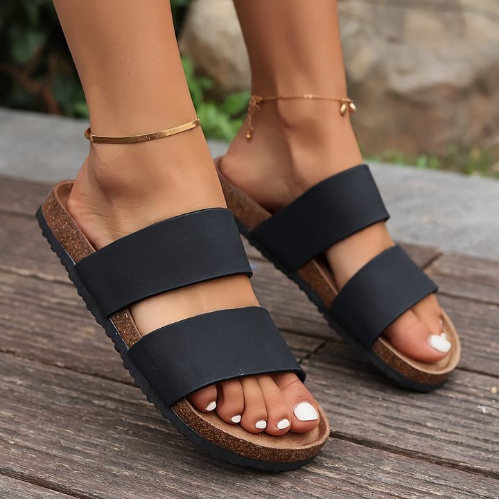 Stilvolle Damen Strandschuhe mit bequemen Doppelriemen für Sommer & Freizeit.