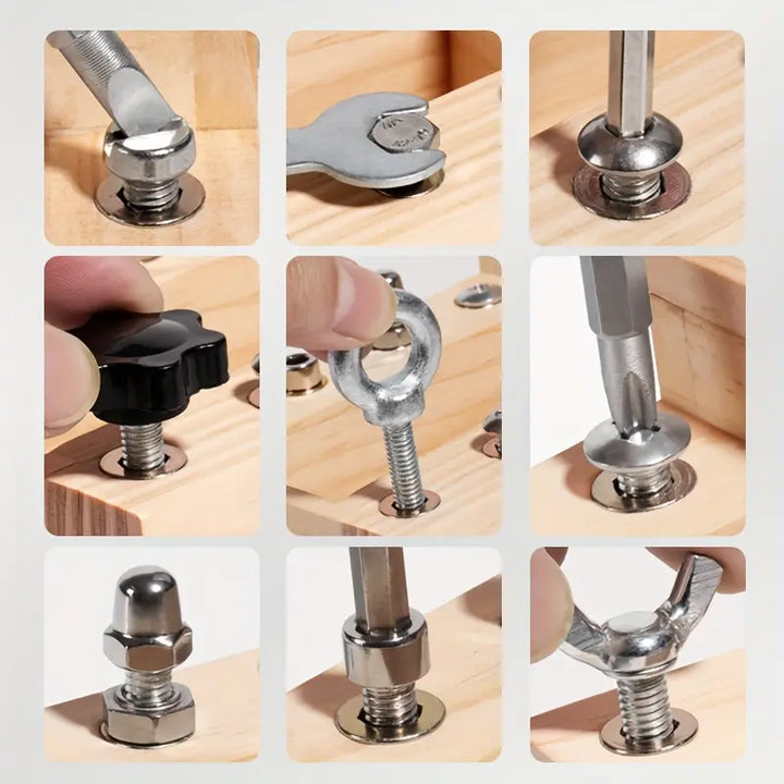Ideales Geschenk: Montessori Aktivitätsboard aus Holz für Kinder, fördert spielerisches Lernen & kognitive Entwicklung.