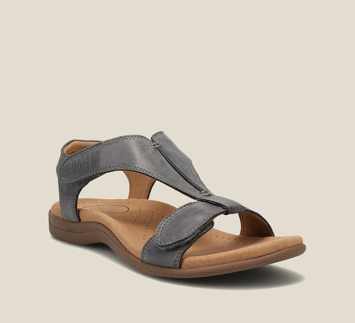 Orthopädische Damensandalen: verstellbar, ergonomisch, mit starker Fußgewölbeunterstützung für Entlastung.