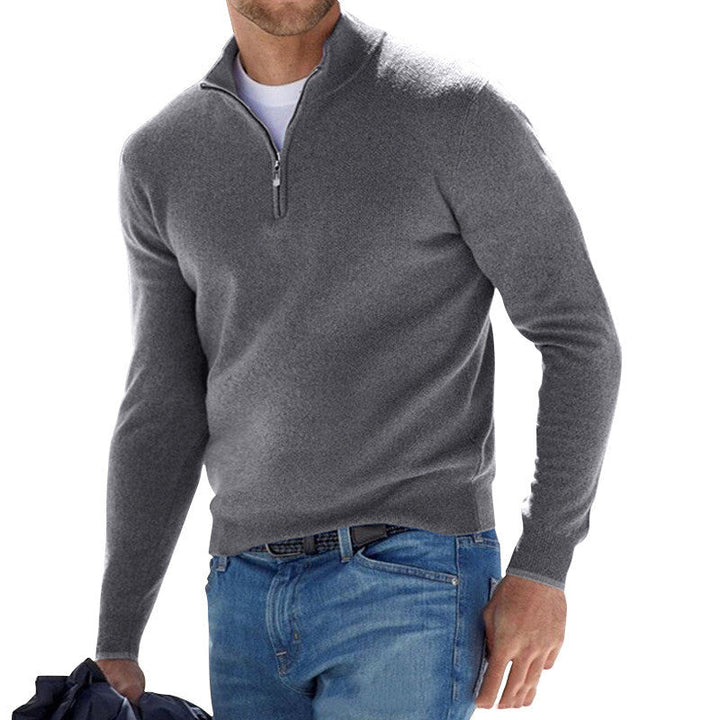 Lässiger Herren Cardigan Langarm in schlichtem Design. Offene Vorderseite, komfortabel für jede Jahreszeit.