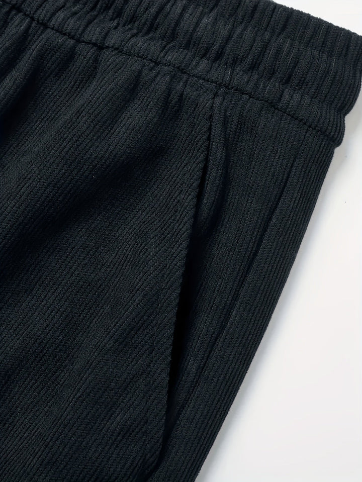 Blaugraue Herren Winterhose, sehr bequem & warm, gefüttert, elastischer Bund, perfekte Freizeithose.