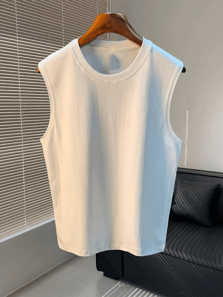 Herren Basic Muskelshirt, bequemes Tanktop mit Rundhals. Ideal für Sport, Freizeit und Alltag im Sommer.