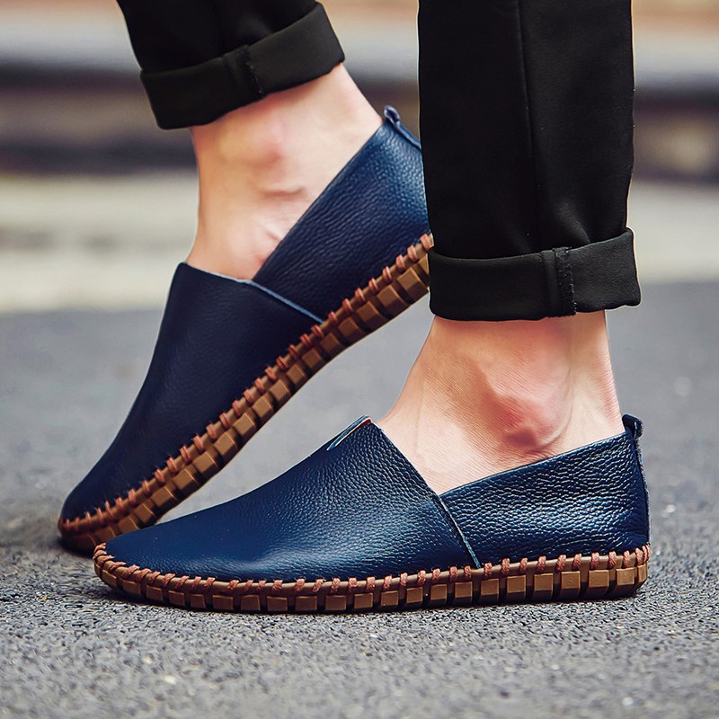 Bequeme Herren Slip-On Fahrschuhe für Herbst & Alltag, mit griffiger Gummisohle für optimalen Komfort.
