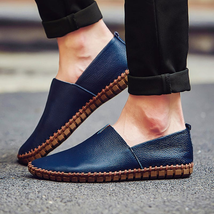 Bequeme Herren Slip-On Fahrschuhe für Herbst & Alltag, mit griffiger Gummisohle für optimalen Komfort.