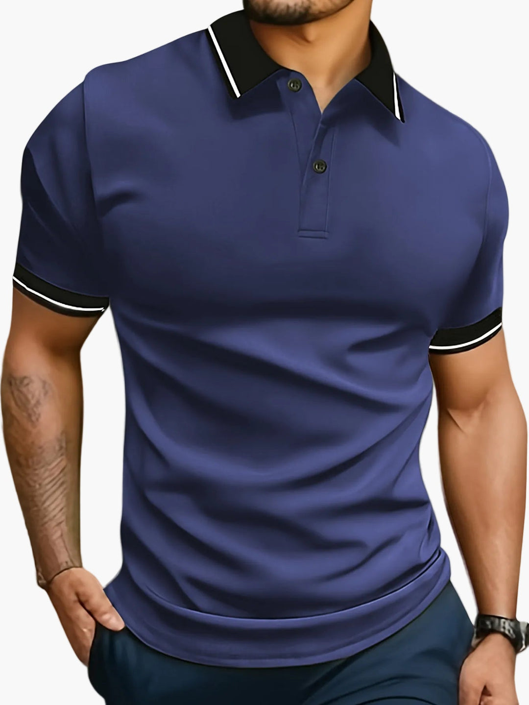 Vielseitiges Herren Poloshirt, perfekt für smarte Casual Looks und Herren Mode.