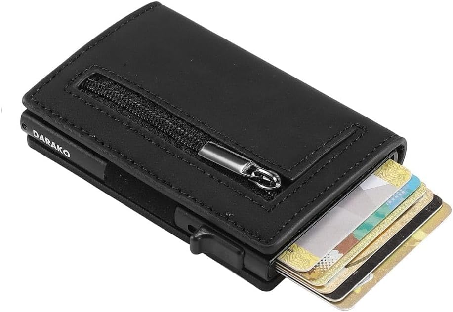 CoreSlide RFID Slim Wallet unisex aus Aluminium mit Schnellzugriff, schlankes Kartenetui.