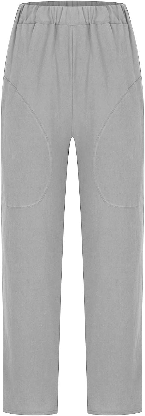 Elegante Damen Stoffhose mit lockerem Schnitt, perfekt für einen entspannten, schicken Look.