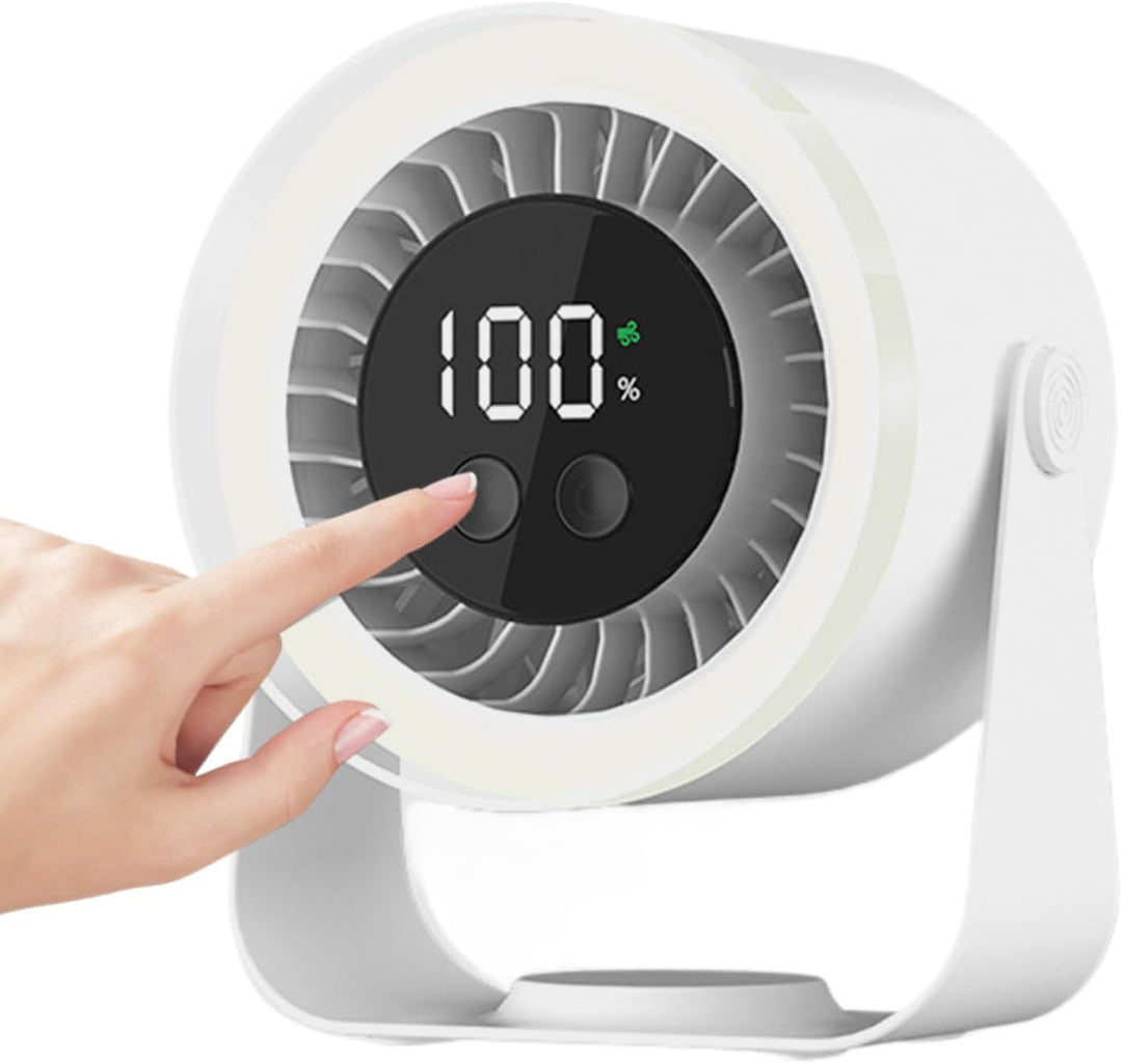 Rosa USB-Tischventilator aus ABS, robust & leise, für dauerhafte Kühlung.