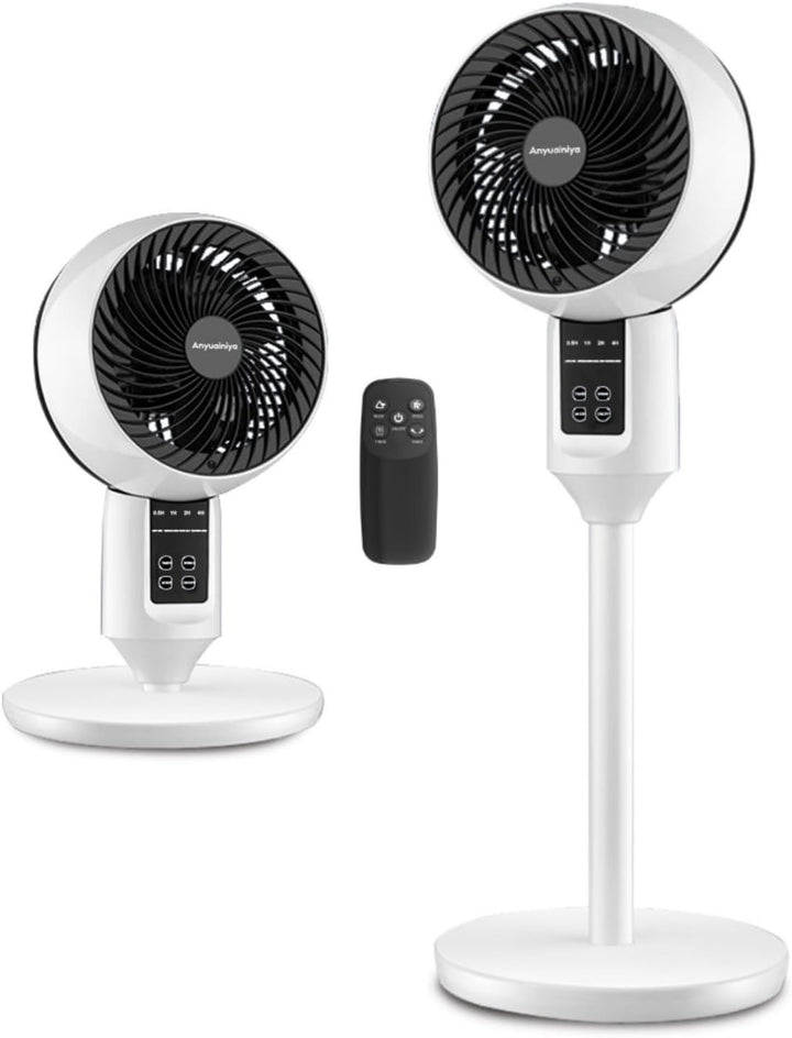 Standventilator Aerion mit 3D-Oszillation für optimale Raumkühlung im Sommer.