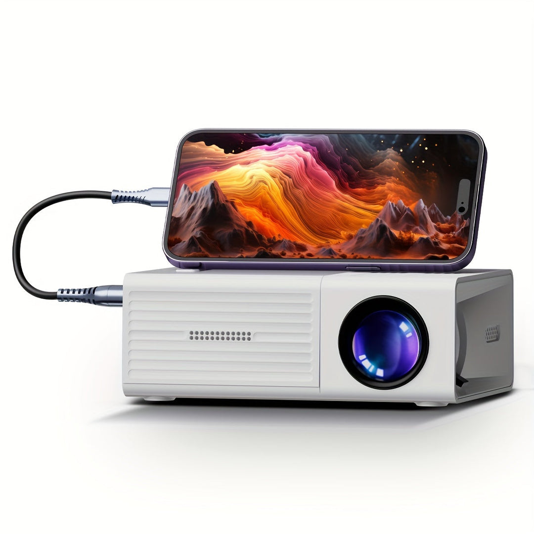 LumoBeam Mini-Projektor (3000 Lumen) für helles Heimkino-Erlebnis. Kompakter LED-Projektor für Zuhause.