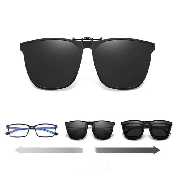 UV400 Schutz Unisex Clip-on Sonnenbrille, schützt Augen vor UV-Strahlen & Blendschutz.