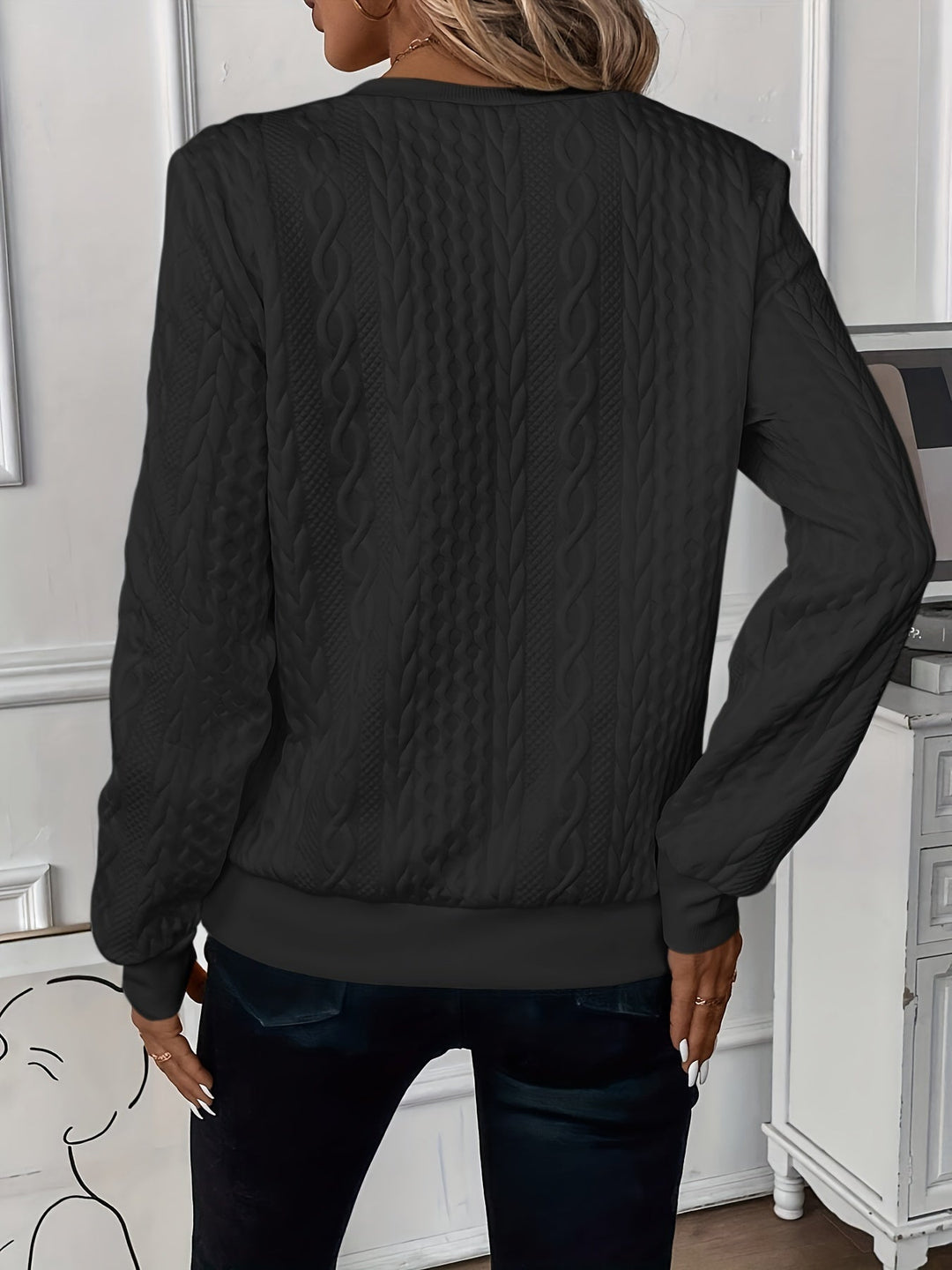 Trendiger Damen Half-Zip Pullover, modernes Design für modebewusste Frauen.