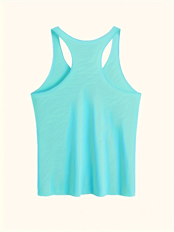 Sommerliches Damen Tanktop in hellem Stoff mit detailliertem Wildblumenmuster, bequem und stilvoll.
