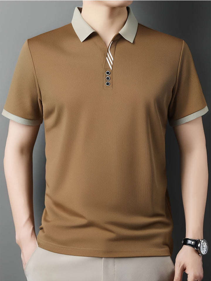 Stylisches Business Polo für Herren, elegant und vielseitig mit besonderem Kontrastkragen.