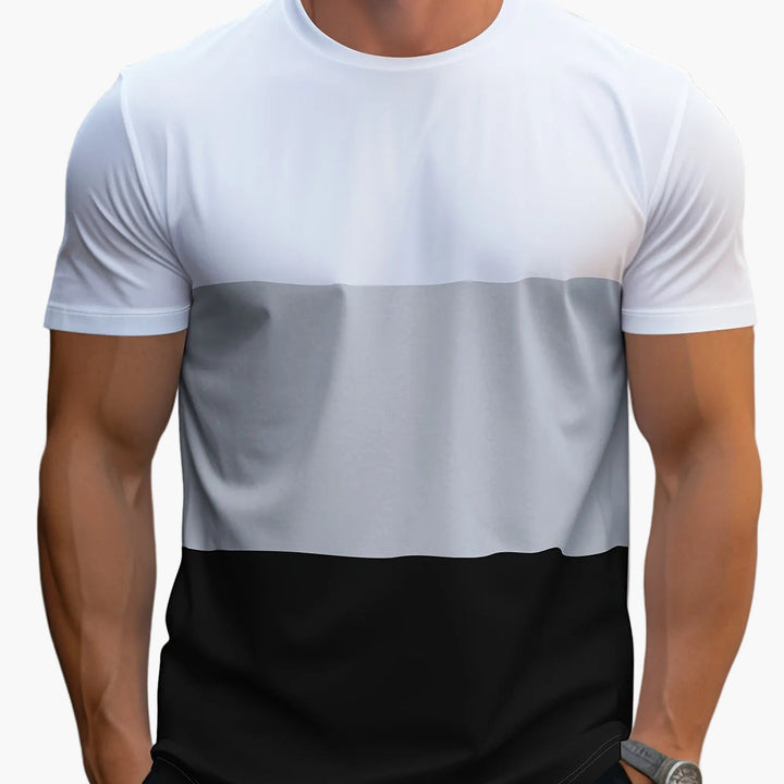 Stylisches Colorblock Herren Freizeit Shirt, ideal für Sommer, Streetwear & Alltag.